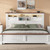 CypBed King Size Bed Frame and 54" Tall Storage Bookcase Headboard & Drawer