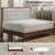 Jocisland King Bed Frame Solid Wood,50" Tall Upholstered Headboard,Walnut | Mid-Century Modern Design,Linen Tufted Headboard