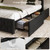 King Size Bed Frame and Headboard & 4 Storage Drawers, Black | Upholstered Platform Bed Frame with RGB LED Lights & Charging Station