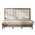 AMERLIFE Solid Wood King Bed Frame 50.2" Upholstered Headboard, Ash Gray | Tall Headboard, Mid-century Modern, Noise-Free