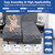Split King Adjustable Bed Frame with Massage + 14 Inch Grey Gel Medium Firm Memory Foam Mattress,Voice control, Head/Foot Incline
