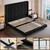 Belffin King Size Floating Bed Frame with 72.44" Extra-Tall Headboard | Luxury Velvet Upholstered Bed Frame with LED Lighting