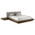 Starlight Canyon Home Eastern Queen Bed Frame, Solid Acacia Wood with American Walnut Finish