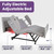 Twin Size Home Style Full Electric Medical Bed - Adjust Height, Head, and Foot - Cozy Elegant Design