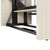 Bestar Lumina 114W Queen Murphy Bed with Desk and 2 Storage Cabinets in White Chocolate, Space-Saving Multipurpose Sleeping Arrangement