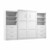Bestar Pur Queen Murphy Bed with 2 Shelving Units, 136-inch Space-Saving Sleeping Arrangement with Storage | 2 Shelving Units; supports up to 1000 lb