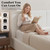 Queen Bed Frame w/ Channel Headboard, Cloud Upholstered Platform Bed Frame