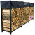 Black Large Outdoor Firewood Rack (12 Foot, With Cover)