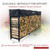 Black Large Outdoor Firewood Rack (12 Foot, With Cover)