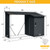 106.5" Outdoor Steel Firewood Rack Metal Storage Shed with Door and Reinforced Base