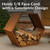 Sunnydaze Steel Outdoor Firewood Rack, 30” W, Hexagon, Bronze, Set of 3
