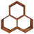 Sunnydaze Steel Outdoor Firewood Rack, 30” W, Hexagon, Bronze, Set of 3