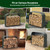 Outdoor Firewood Rack, Trio Gray 2-Pack with Corrugated Roofs