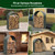 Outdoor Firewood Rack, Arch Gray 4-Pack with Corrugated Roofs | Tall-Profile Log Holder