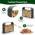 Outdoor Firewood Rack, Trio Gray 6-Pack with Corrugated Roofs | Wide-Profile Log Holder
