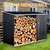 Outdoor Wood Shed and Rack 98"x41"x63.5", Fire Wood Storage Racks