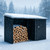 2-in-1 Outdoor Garden Storage Shed with Firewood Rack