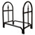 Fireplace Screen & Log Rack – Heavy Duty Metal Firewood Holder
