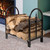 Fireplace Screen & Log Rack – Heavy Duty Metal Firewood Holder