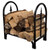 Fireplace Screen & Log Rack – Heavy Duty Metal Firewood Holder