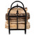Fireplace Screen & Log Rack – Heavy Duty Metal Firewood Holder