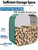 27in Outdoor Log Storage with Waterproof Cover, Metal Firewood Rack for Indoor Use