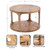Kate and Laurel Dahl Transitional Mango Wood Round Coffee Table, 28 Inch Diameter, Natural Wood