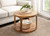 Kate and Laurel Dahl Transitional Mango Wood Round Coffee Table, 28 Inch Diameter, Natural Wood