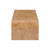 MDF Wood Coffee Table with Curved Edges, Wooden Center Table for Living Room, Burl Veneer Finish, Natural