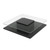 Merax 31.5" Square Coffee Table with Clear Tempered Glass Top & Lower Storage Shelf