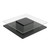 Merax 31.5" Square Coffee Table with Clear Tempered Glass Top & Lower Storage Shelf