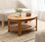 Kate and Laurel Foxford Modern Tiered Oval Coffee Table; 38 x 24 x 18; Natural Brown