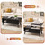 LYNCOHOME 2 Piece Living Room Table Set, Fluted Coffee Table and Nightstand Set, Lift Top Coffee Table with Storage
