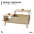 LYNCOHOME 2 Piece Living Room Table Set, Includes Coffee Table with 3 Drawer End Table