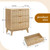 LYNCOHOME 2 Piece Living Room Table Set, Includes Coffee Table with 3 Drawer End Table
