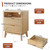LYNCOHOME 2 Piece Living Room Table Set, Includes Coffee Table with 2 Drawer End Table