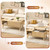 LYNCOHOME 2 Piece Living Room Table Set, Includes Coffee Table with 2 Drawer End Table