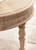 Traditional Carved Round Wood Coffee Table, 28 x 28 x 18, Light Natural, Decorative Circular Living Room Table
