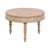 Traditional Carved Round Wood Coffee Table, 28 x 28 x 18, Light Natural, Decorative Circular Living Room Table