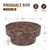 35.5" Round Coffee Table, Modern Faux Marble Concrete Center Table