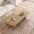 55" Farmhouse Coffee Table for Living Room, Rustic Walnut Extra-Long Living Room Table with Vintage Wood Grain