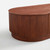 55" Mid-Century Modern Oval Fluted Coffee Table with Storage Drawers | Fluted Design, 2 Drawers