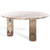 SAFAVIEH Couture Collection Giabella White/Brown Marble 3-Leg Round Top Coffee Table