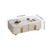 homary Modern Coffee Table with Drawers   & Gold Stainless Steel Base for Living Room