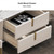 homary Modern Coffee Table with Drawers   & Gold Stainless Steel Base for Living Room