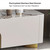 homary Modern Coffee Table with Drawers   & Gold Stainless Steel Base for Living Room