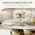 Modern Round Marble Coffee Table, 39.4 inch Marble-Look Top with Gold Ball Base for Living Room, Office