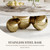 Modern Round Marble Coffee Table, 39.4 inch Marble-Look Top with Gold Ball Base for Living Room, Office