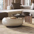 33.5" Modern Nested Coffee Table Set, Round Living Room Table with Storage
