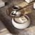 33.5" Modern Nested Coffee Table Set, Round Living Room Table with Storage